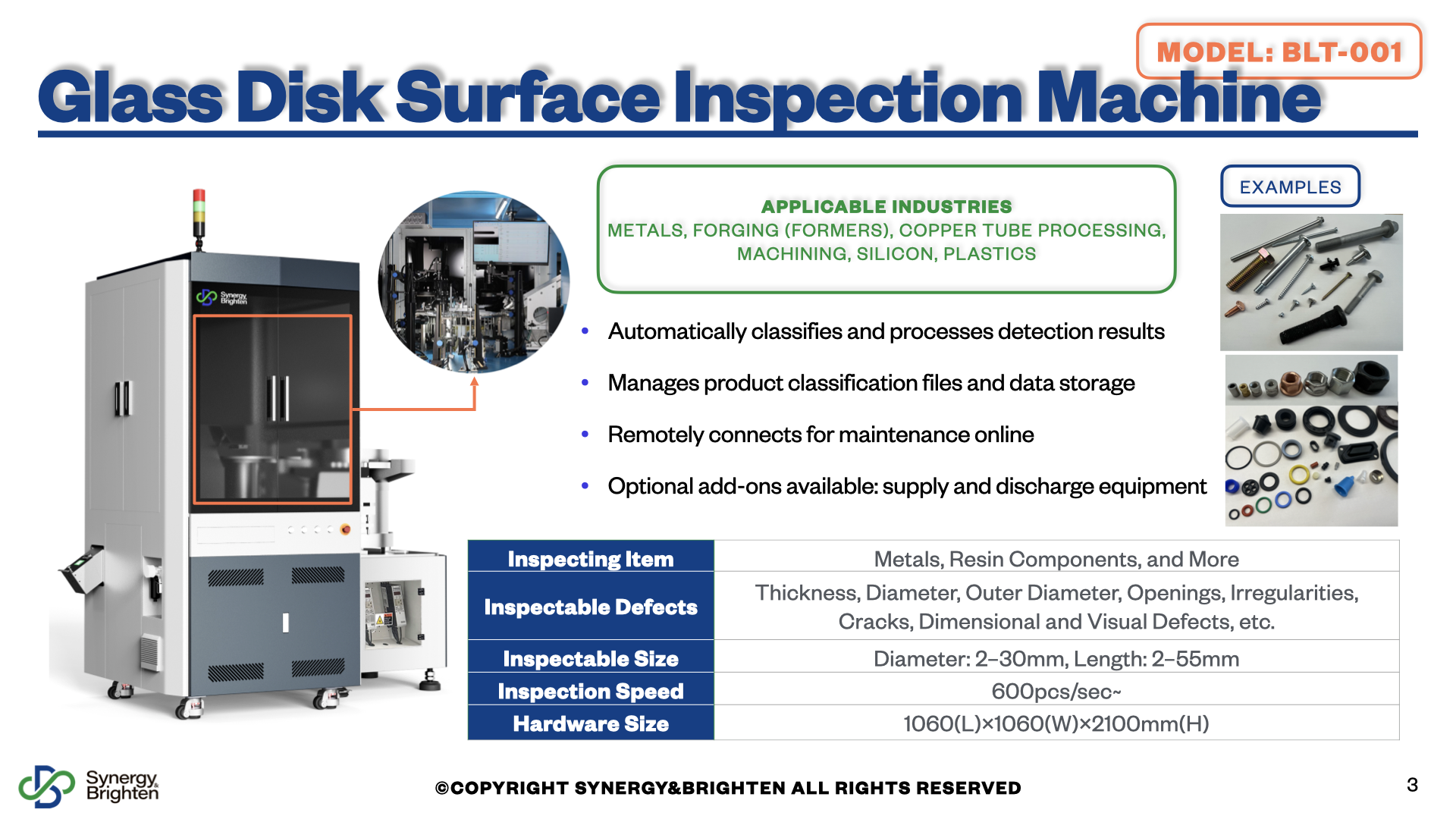 Glass Disk AI Surface Inspection Machine